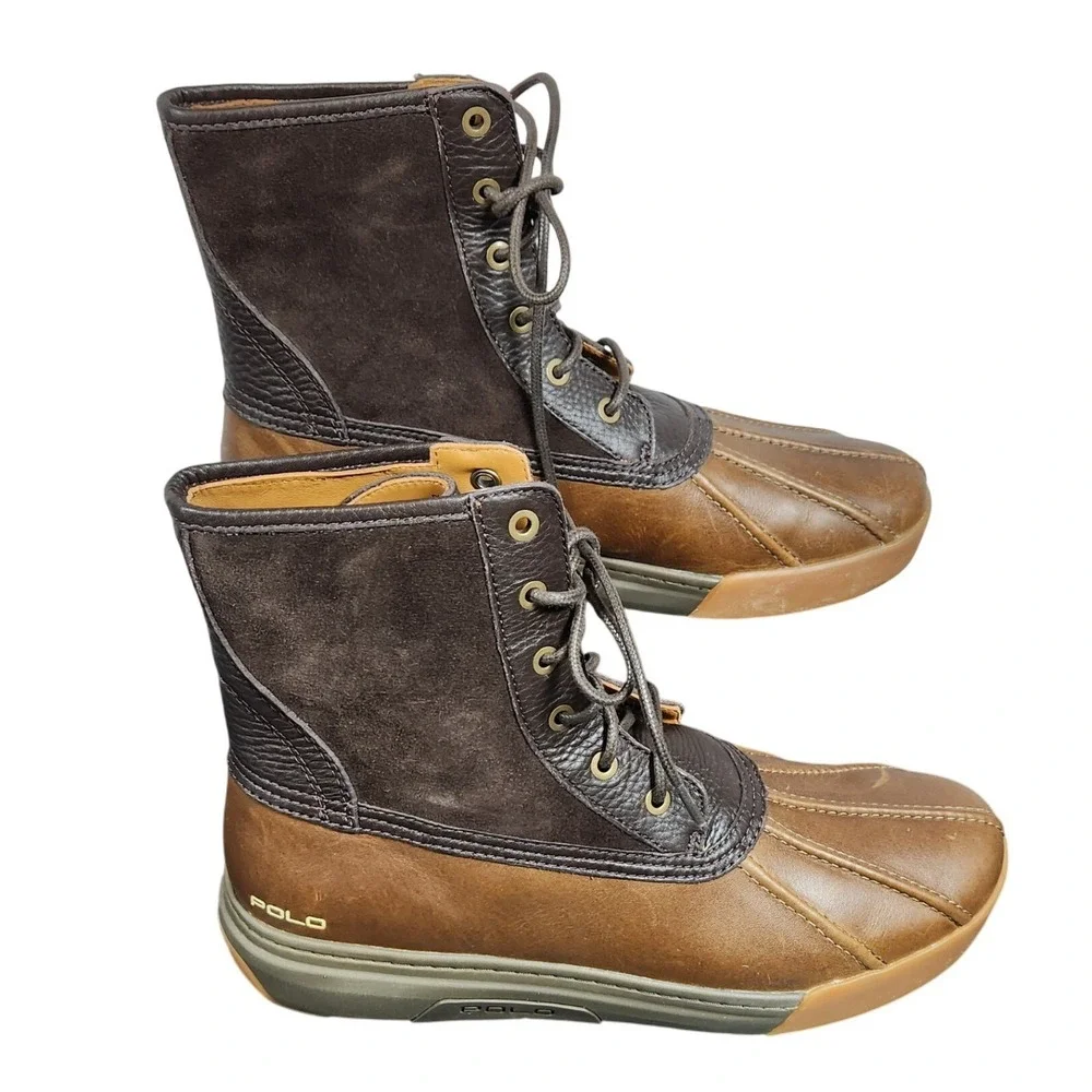 NEW Polo Ralph Lauren Men's Duck Boots Oslo Low Leather Suede 9.5 D Hard to Find